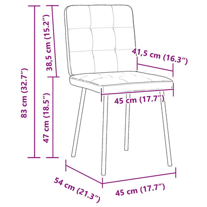 Dining Chairs 6 Pcs Velvet