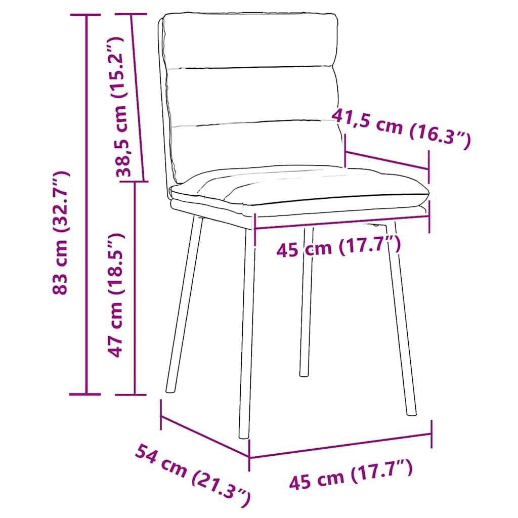 Dining Chairs 6 Pcs Velvet