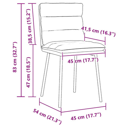 Dining Chairs 6 Pcs Velvet