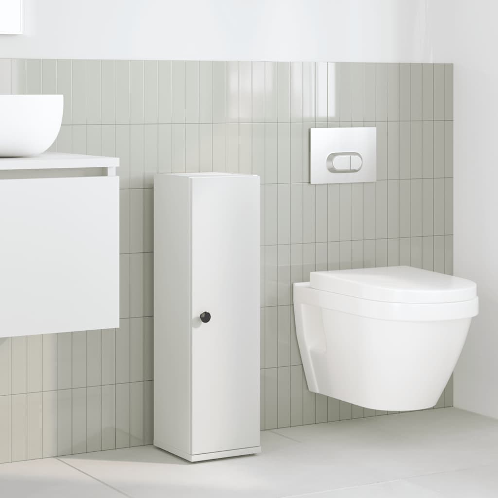 Bathroom Cabinet With Roll Holder 20.5X22X72 Cm