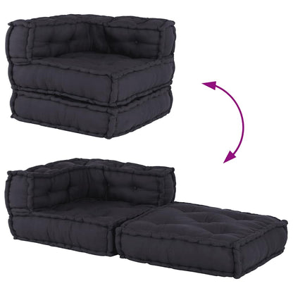 Modular Pouffe Anthracite 70X70X54 Fabric