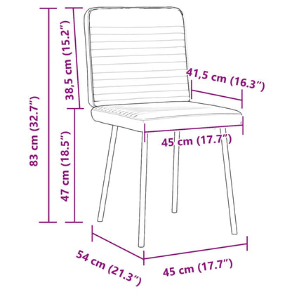 Dining Chairs 2 Pcs Velvet