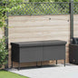 Garden Storage Box With Wheels Poly Rattan