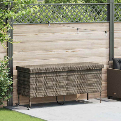 Garden Storage Box With Wheels Poly Rattan