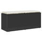 Garden Bench With Cushion 110X40X44 Cm Poly Rattan