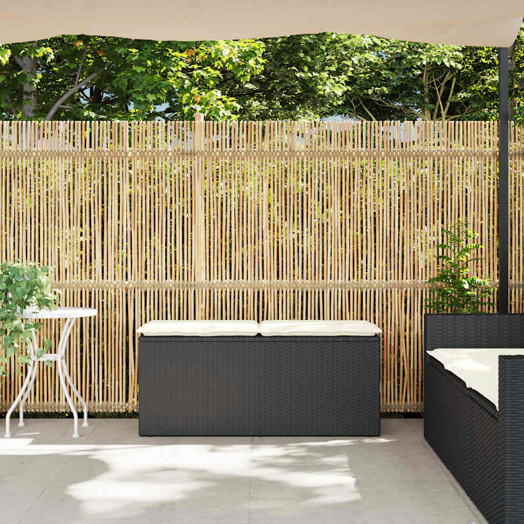 Garden Bench With Cushion 110X40X44 Cm Poly Rattan