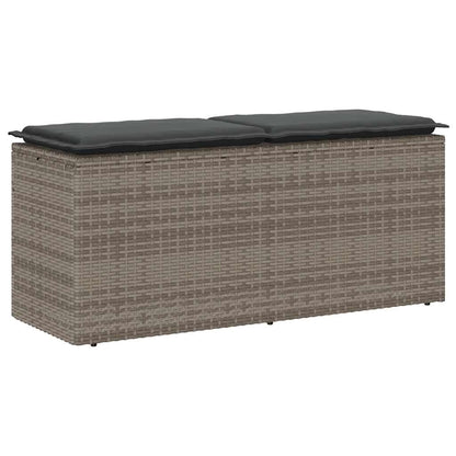 Garden Bench With Cushion 110X40X44 Cm Poly Rattan