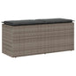 Garden Bench With Cushion 110X40X44 Cm Poly Rattan