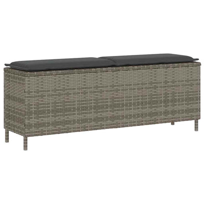 Garden Bench With Cushion Black 110X30X40.5 Cm Poly Rattan