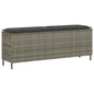 Garden Bench With Cushion Black 110X30X40.5 Cm Poly Rattan