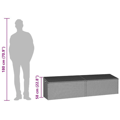 Garden Storage Box Poly Rattan