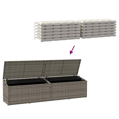 Garden Storage Box Poly Rattan