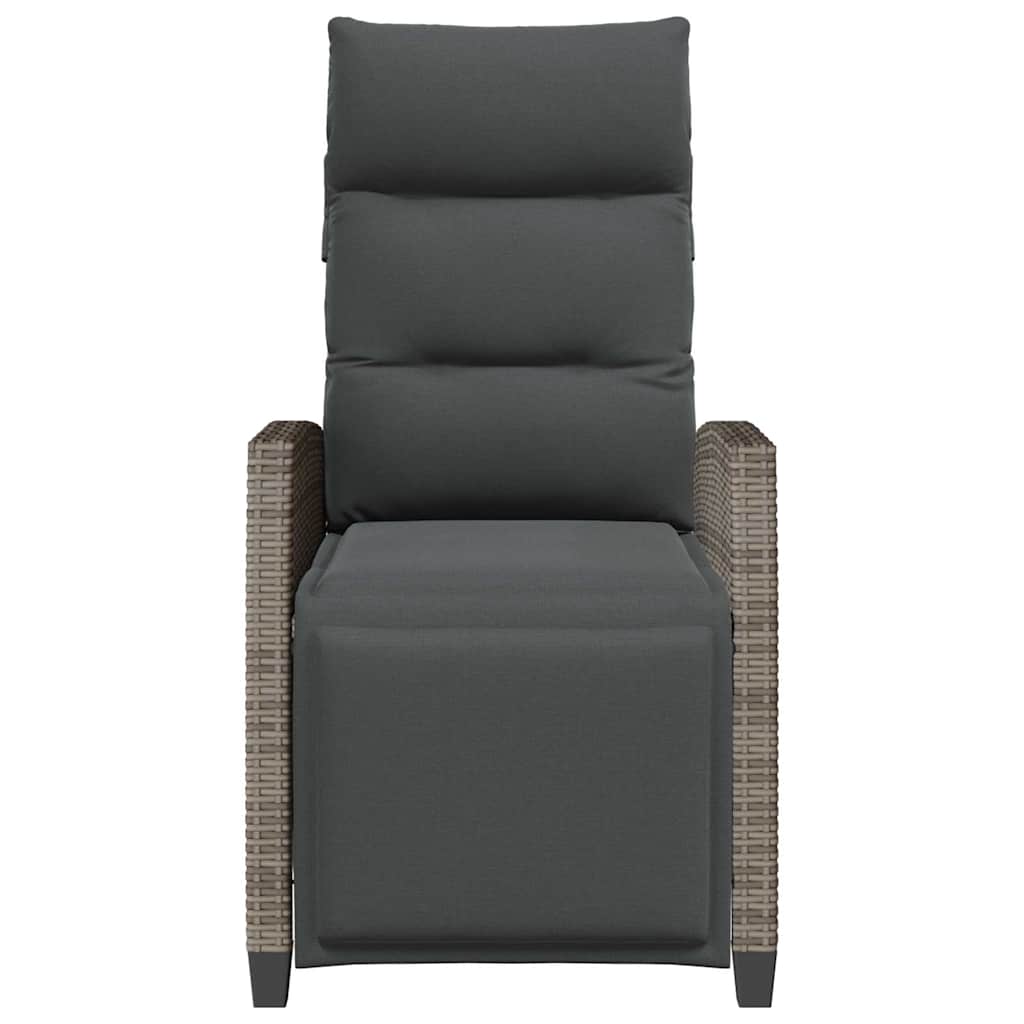 Reclining Garden Chair With Side Table Poly Rattan