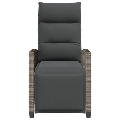 Reclining Garden Chair With Side Table Poly Rattan