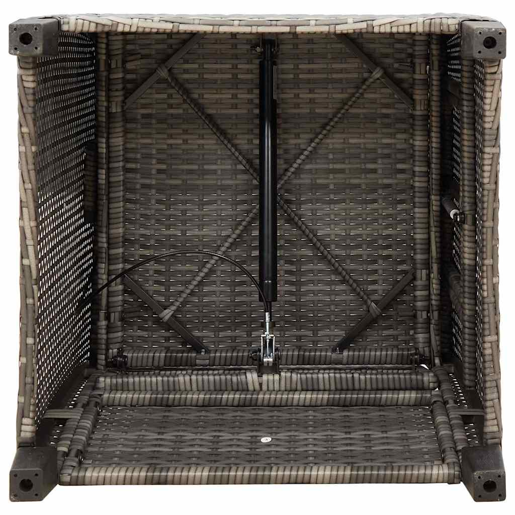 Reclining Garden Chair With Side Table Poly Rattan