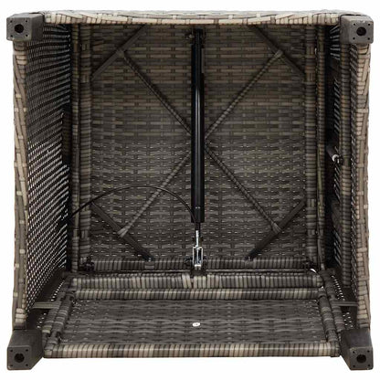 Reclining Garden Chair With Side Table Poly Rattan