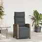 Reclining Garden Chair With Side Table Poly Rattan