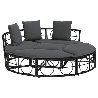 Outdoor Lounge Bed Without Canopy Poly Rattan
