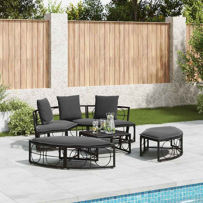 Outdoor Lounge Bed Without Canopy Poly Rattan