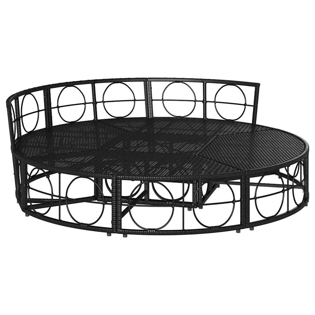 Outdoor Lounge Bed Without Canopy Poly Rattan