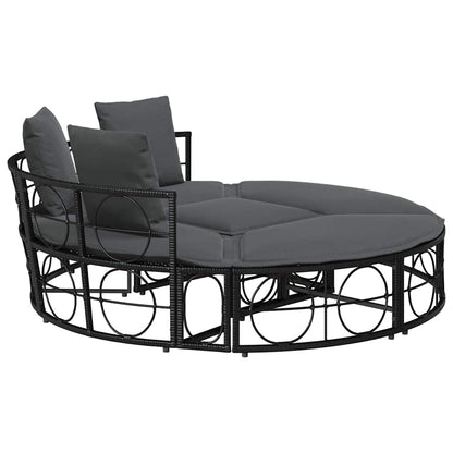Outdoor Lounge Bed Without Canopy Poly Rattan