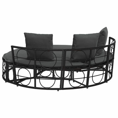 Outdoor Lounge Bed Without Canopy Poly Rattan