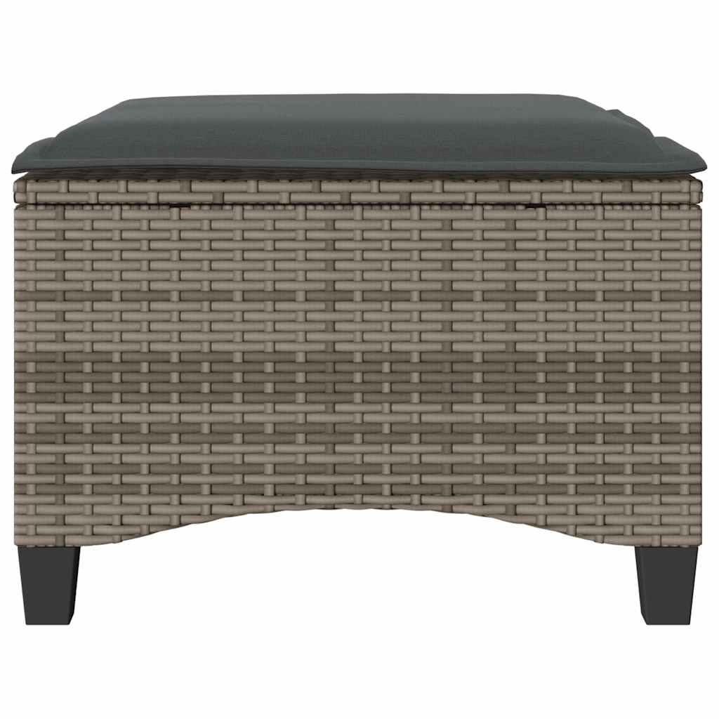 Garden Stools With Cushions 2 Pcs 55X55X36 Cm Poly Rattan