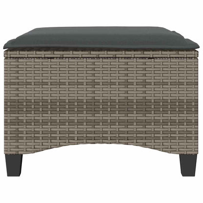 Garden Stools With Cushions 2 Pcs 55X55X36 Cm Poly Rattan