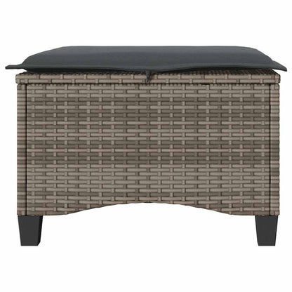 Garden Stools With Cushions 2 Pcs 55X55X36 Cm Poly Rattan