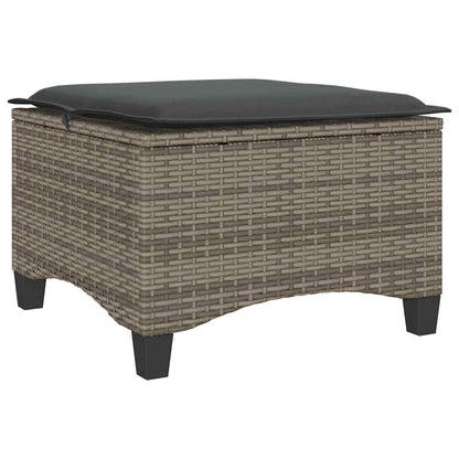 Garden Stools With Cushions 2 Pcs 55X55X36 Cm Poly Rattan