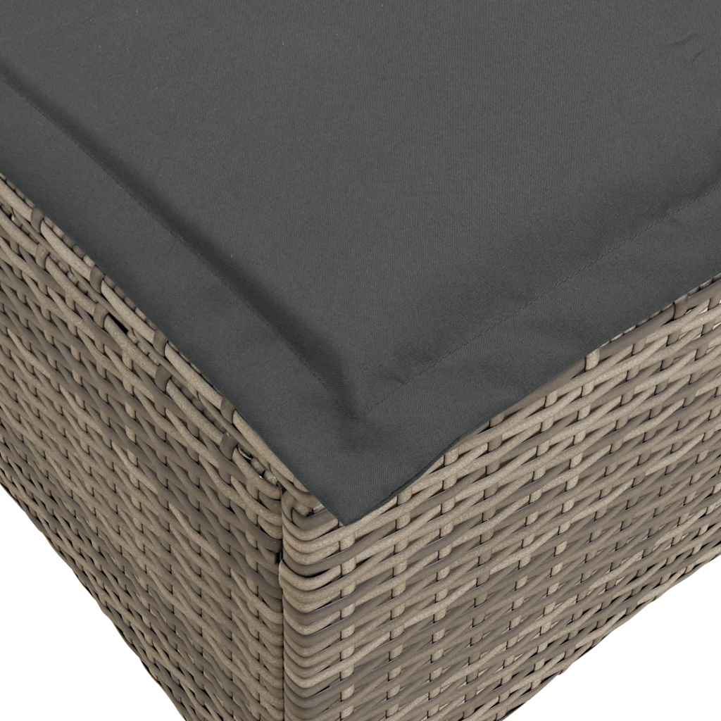 Garden Stools With Cushions 2 Pcs 55X55X36 Cm Poly Rattan