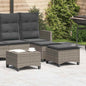 Garden Stools With Cushions 2 Pcs 55X55X36 Cm Poly Rattan