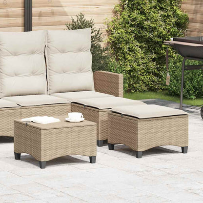 Garden Stools With Cushions 2 Pcs 55X55X36 Cm Poly Rattan