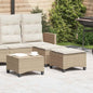 Garden Stools With Cushions 2 Pcs 55X55X36 Cm Poly Rattan
