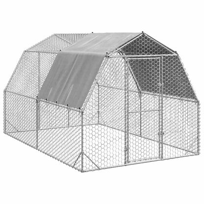 Chicken Run With Roof Galvanised Steel