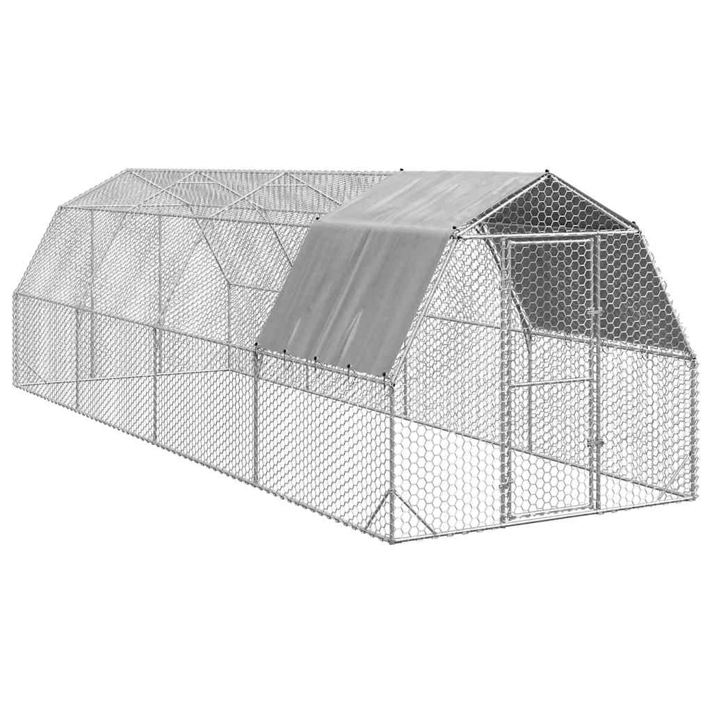 Chicken Run With Roof Galvanised Steel
