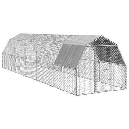 Chicken Run With Roof Galvanised Steel