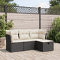 4 Piece Garden Sofa Set With Cushions Poly Rattan
