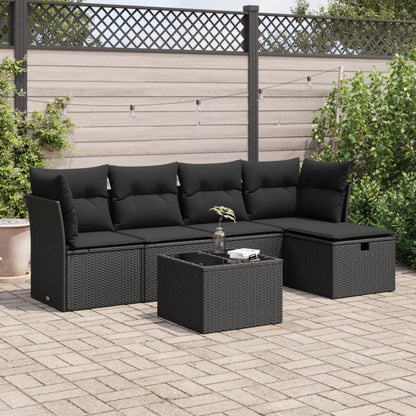 5 Piece Garden Sofa Set With Cushions Poly Rattan