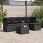 5 Piece Garden Sofa Set With Cushions Poly Rattan