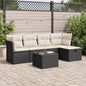 5 Piece Garden Sofa Set With Cushions Poly Rattan