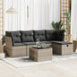 5 Piece Garden Sofa Set With Cushions Poly Rattan