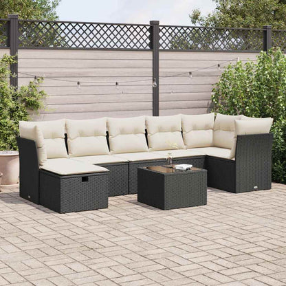 8 Piece Garden Sofa Set With Cushions Poly Rattan