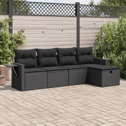 6 Piece Garden Sofa Set With Cushions Poly Rattan