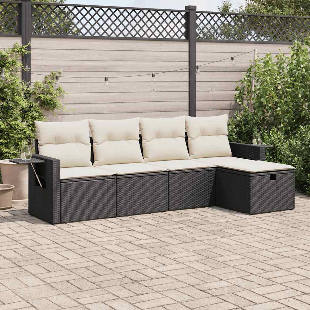 6 Piece Garden Sofa Set With Cushions Poly Rattan