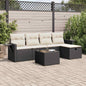 6 Piece Garden Sofa Set With Cushions Poly Rattan