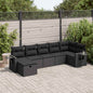 7 Piece Garden Sofa Set With Cushions Poly Rattan