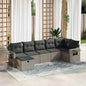7 Piece Garden Sofa Set With Cushions Poly Rattan