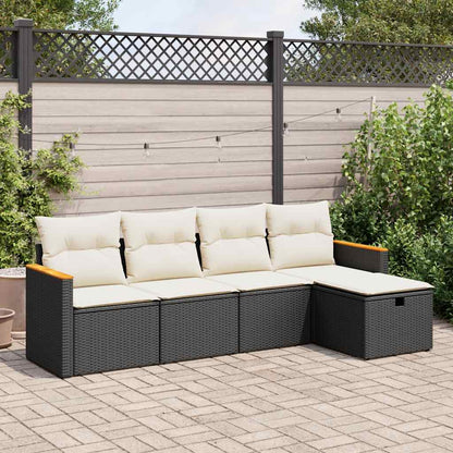 6 Piece Garden Sofa Set With Cushions Poly Rattan