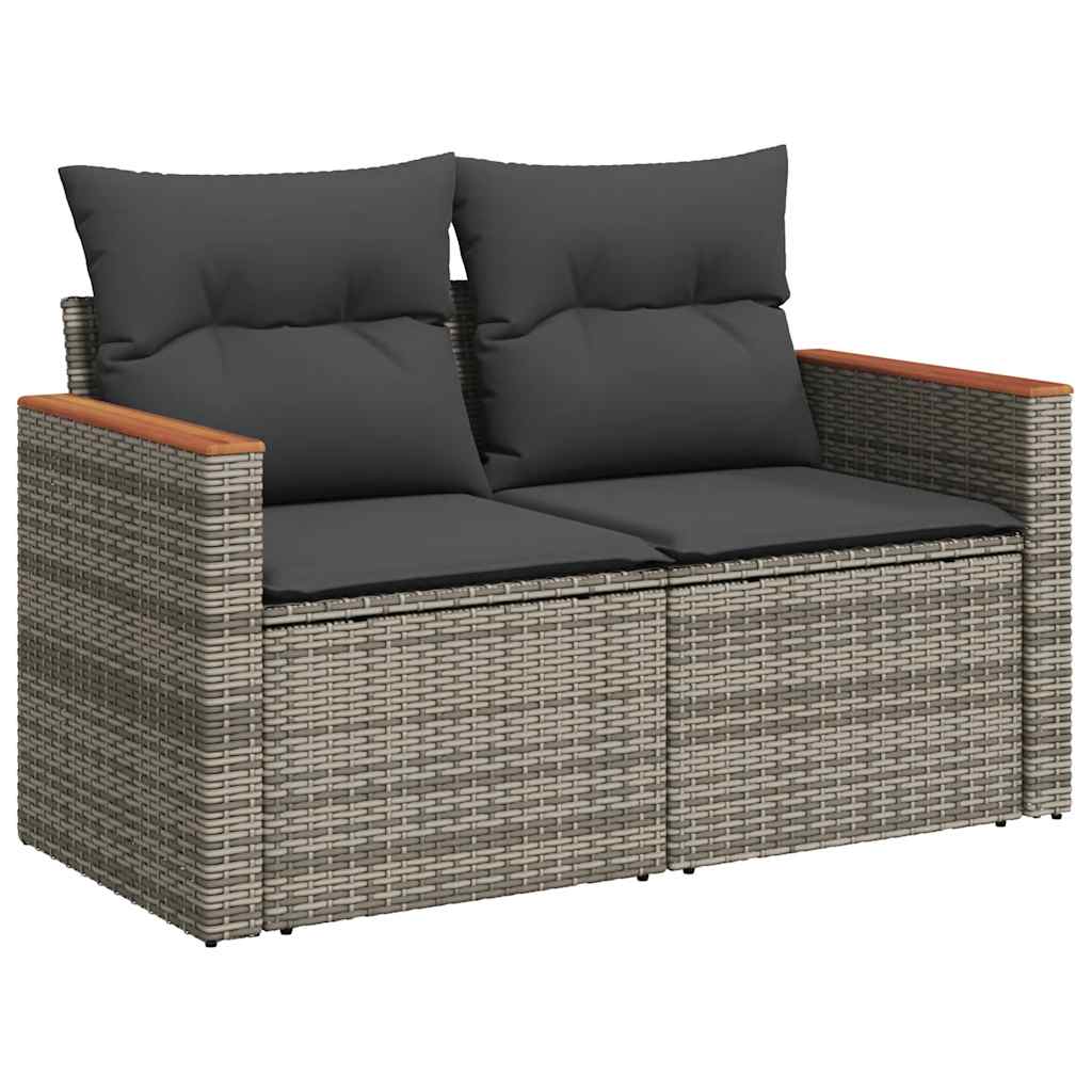 6 Piece Garden Sofa Set With Cushions Poly Rattan